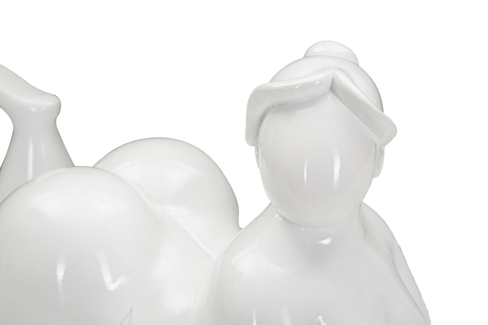 Dekofigur Donnina Yoga Relax Weiss Resina Glam Stil