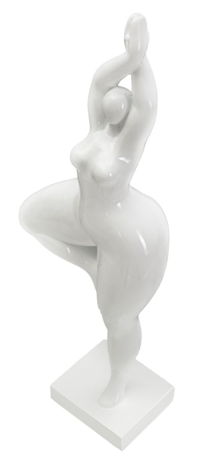 Donnina Yoga Balance Figur Weiss Resina Glam Dekoobjekt