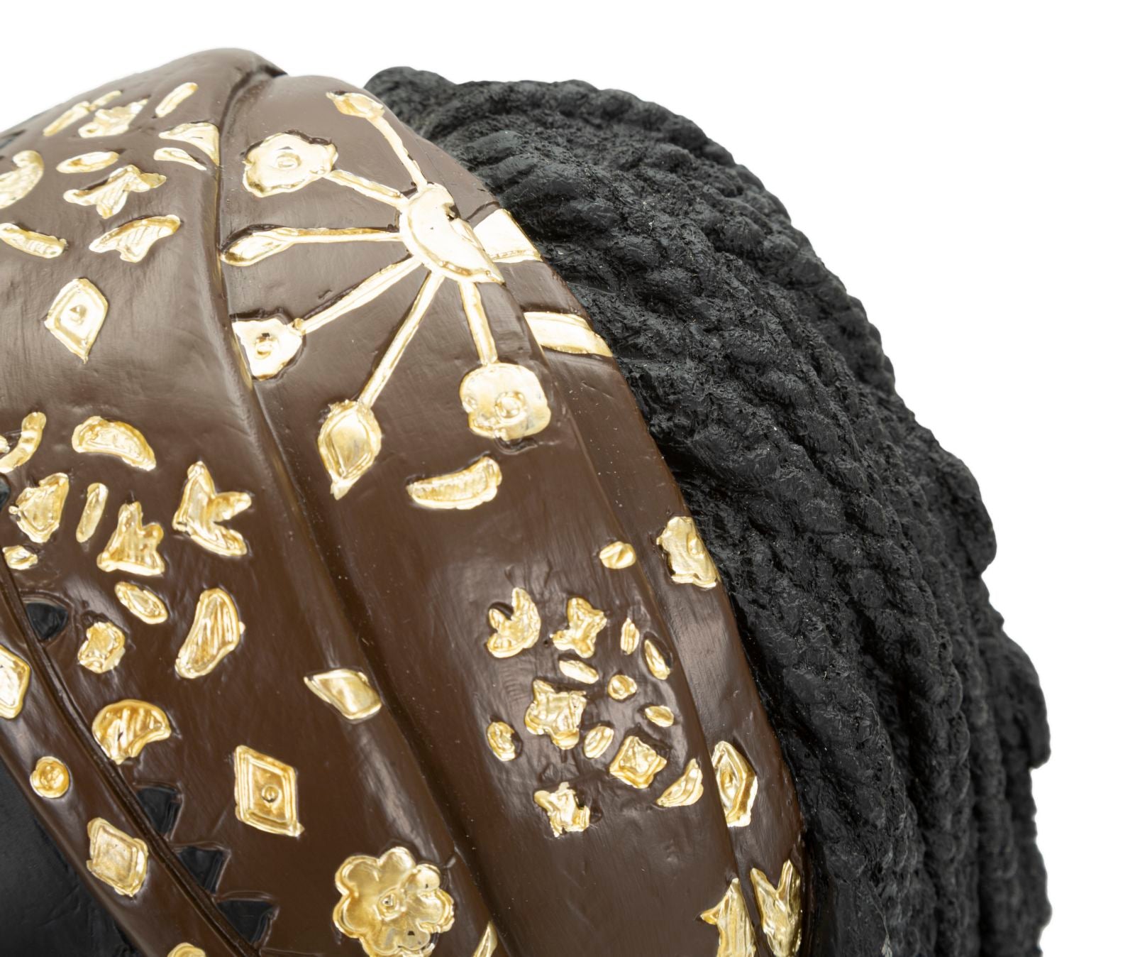 Deko Büste Masai Frau Resin Braun Gold 30 cm