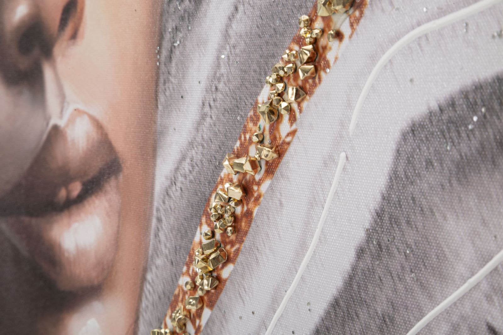 Wandbild Naomi A Leinwand Portrait Boho Chic Blumen