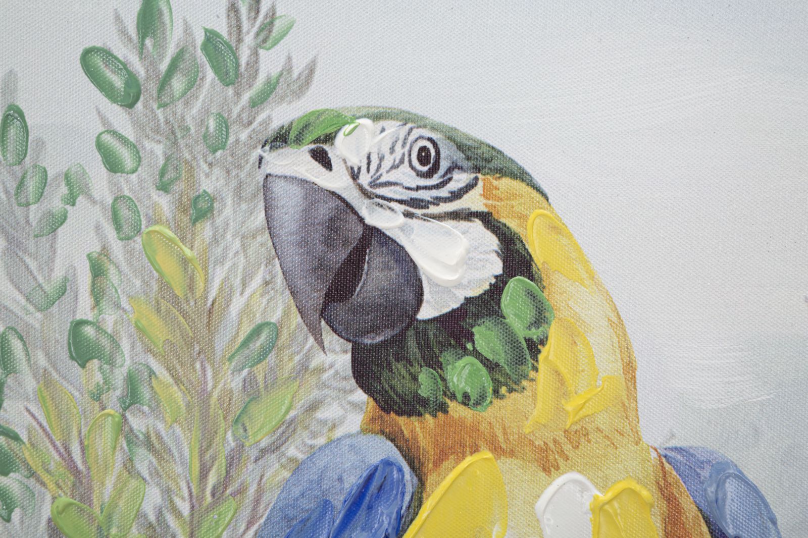 Wandbild Kenda Horizontal Leinwand Boho Chic Natur Frau Papagei 120x3x90cm