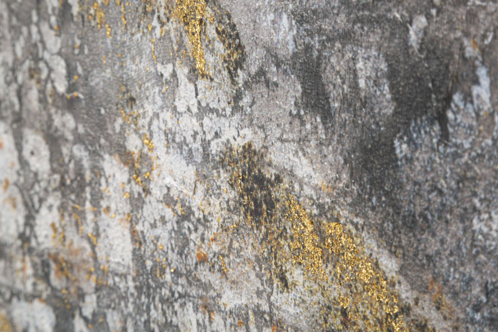 Wandbild Face Buddha Light A Leinwand Boho Chic Grau Gold 80X3X120cm