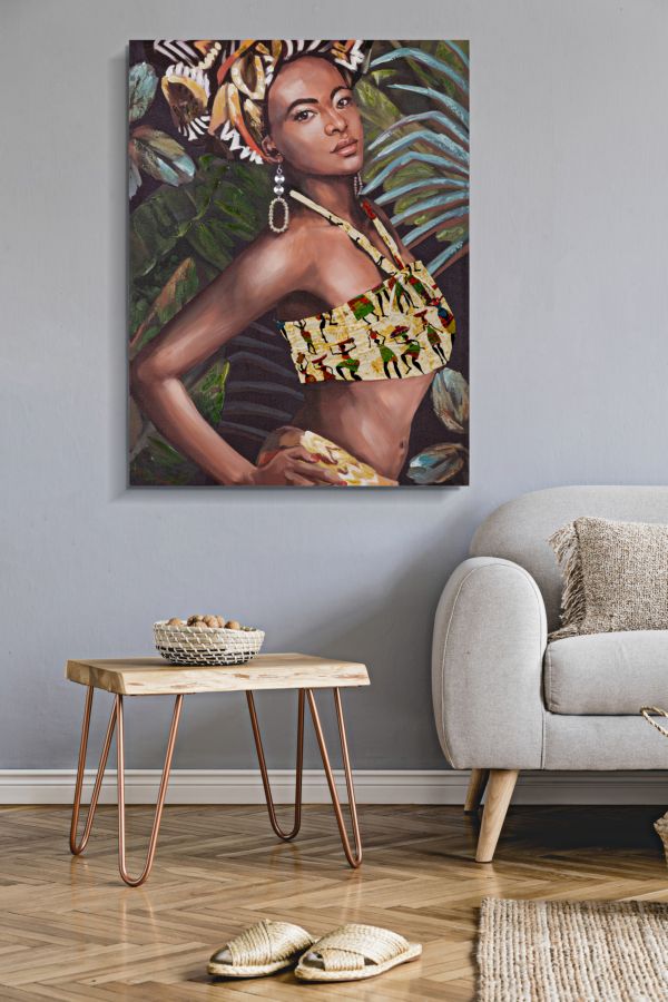 Wandbild Kelly B Leinwand Portrait Boho Chic Afrikanisch Modern