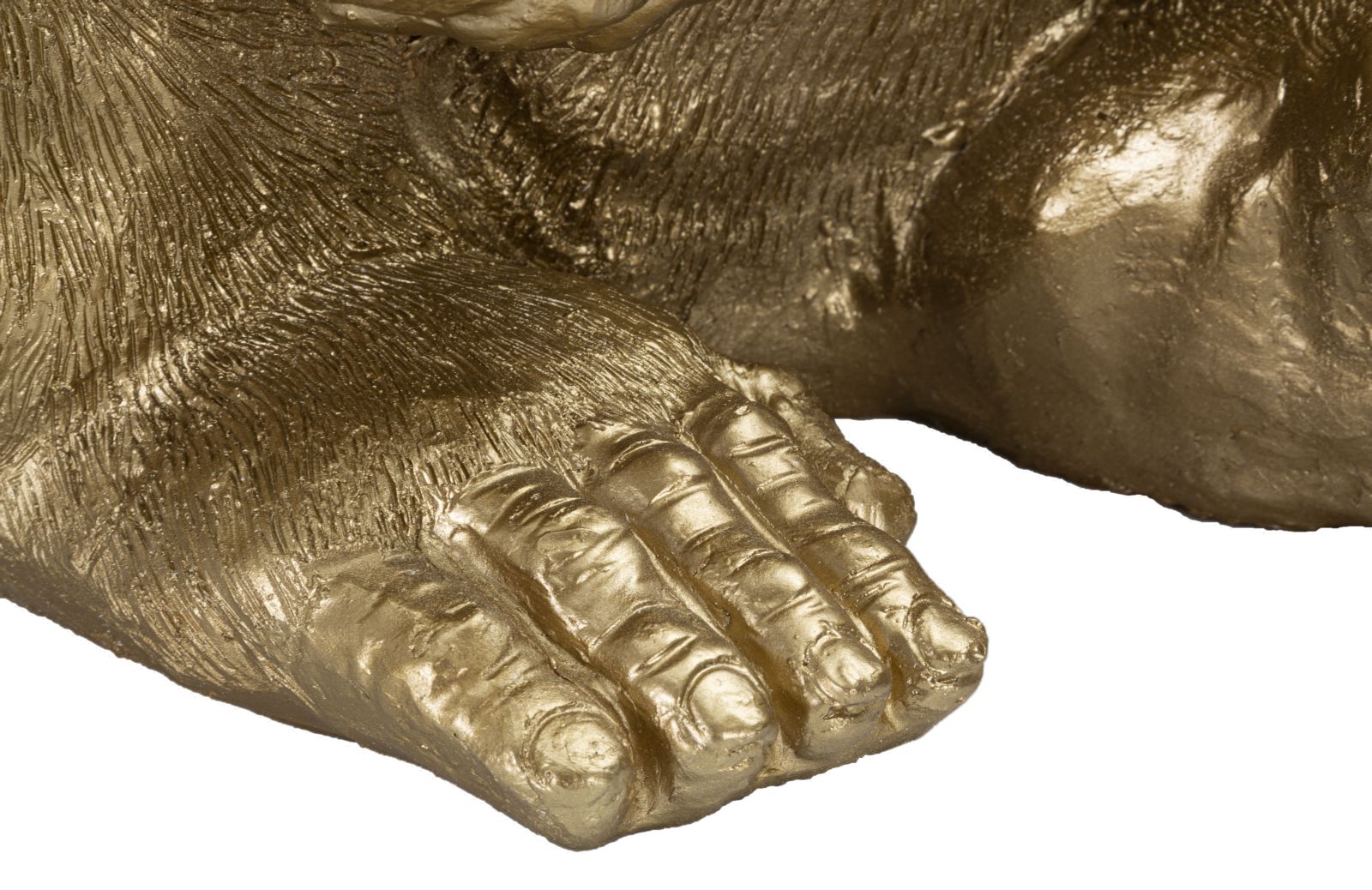Dekofigur Gorilla Gold 82cm XXL Skulptur Resin Glam Highlight