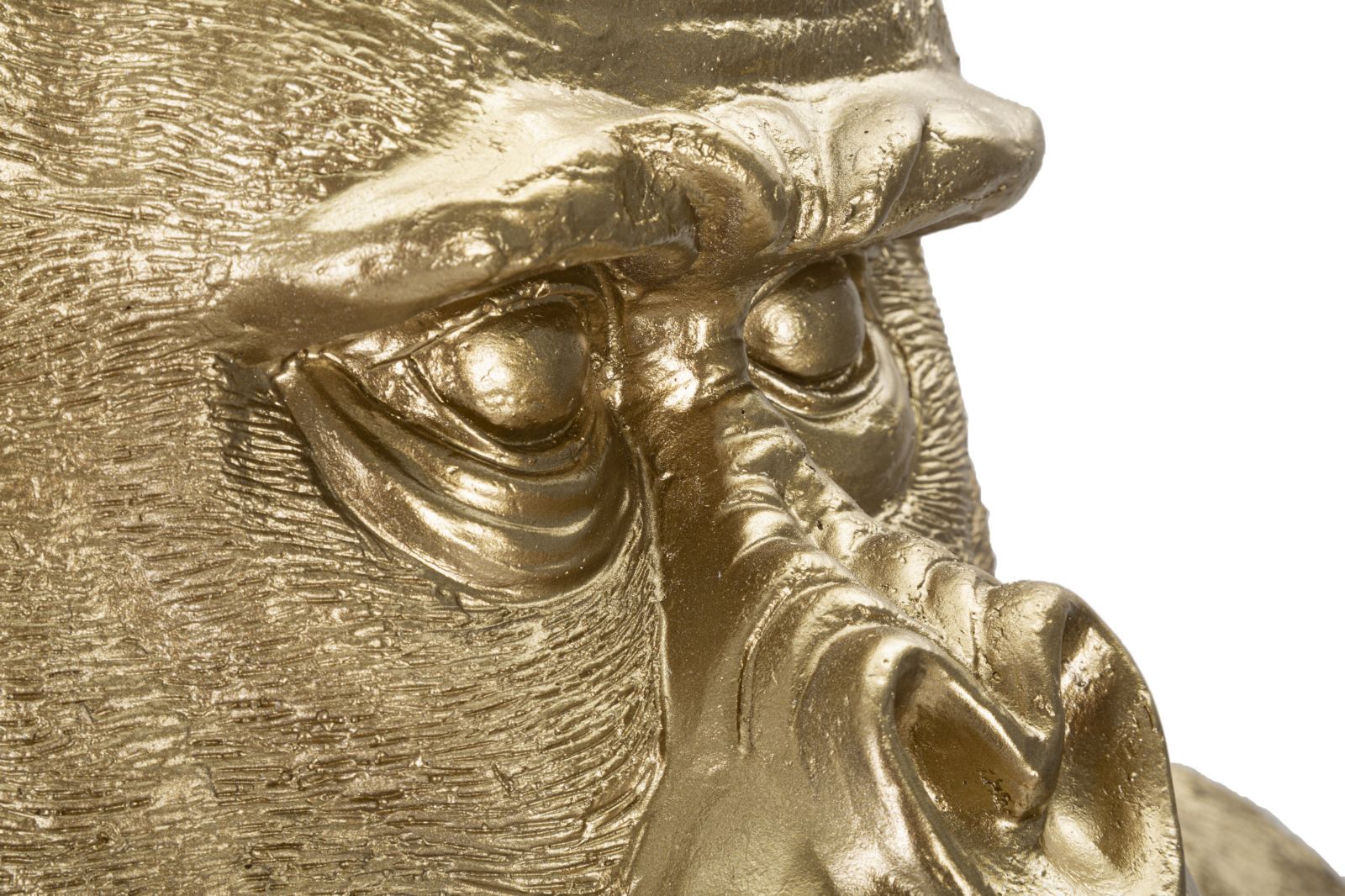 Dekofigur Gorilla Gold 82cm XXL Skulptur Resin Glam Highlight