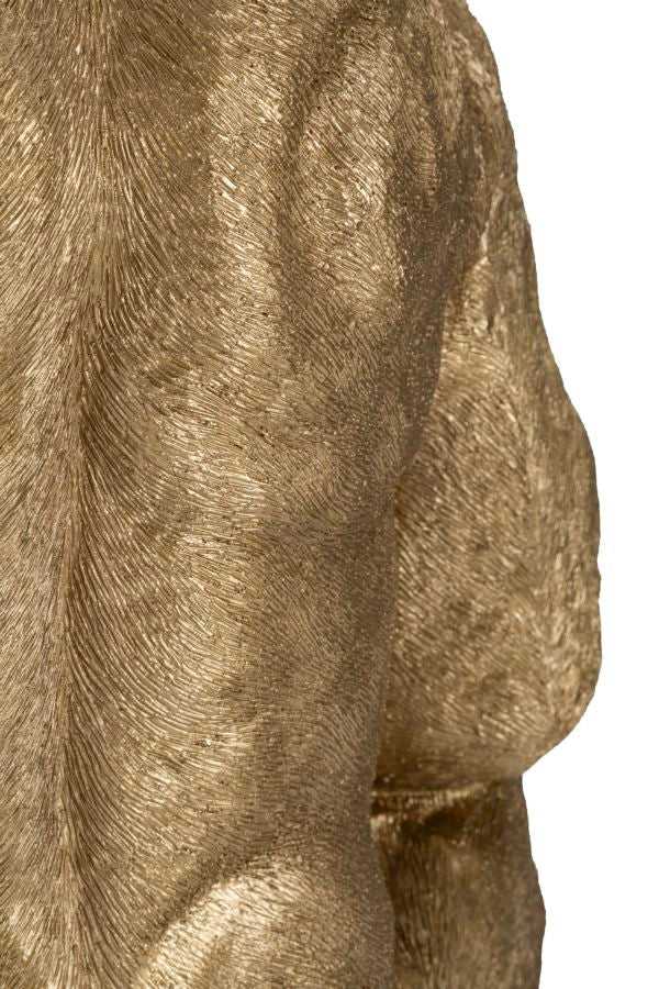 Dekofigur Gorilla Gold 82cm XXL Skulptur Resin Glam Highlight