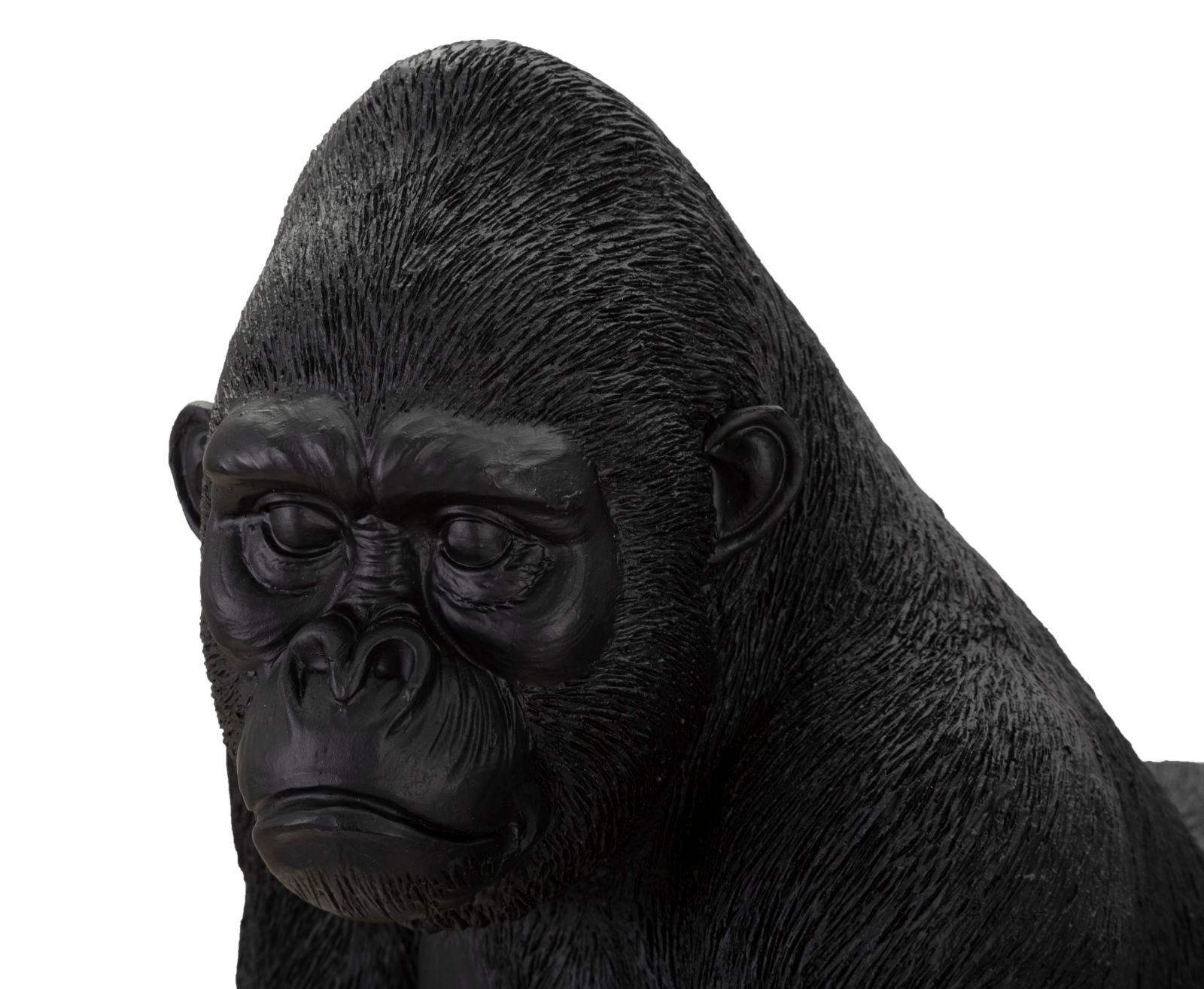 Dekofigur Gorilla Schwarz 37cm Moderne Tier Skulptur Resin
