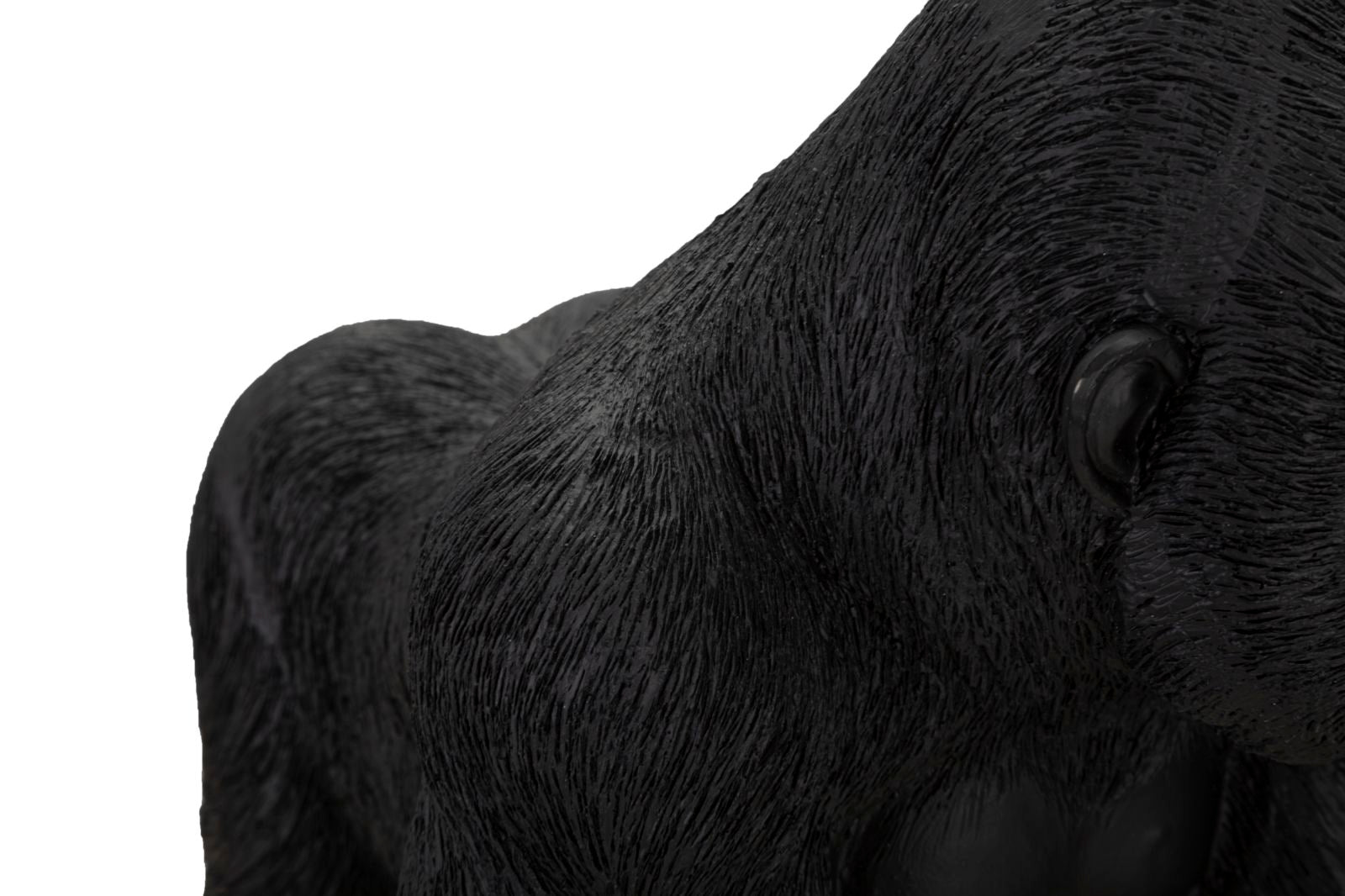 Dekofigur Gorilla Schwarz 37cm Moderne Tier Skulptur Resin