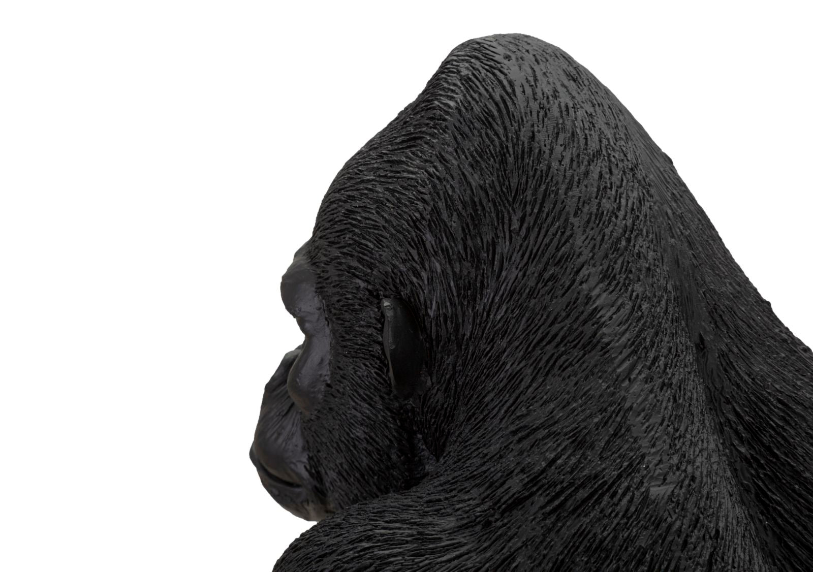 Dekofigur Gorilla Schwarz 37cm Moderne Tier Skulptur Resin