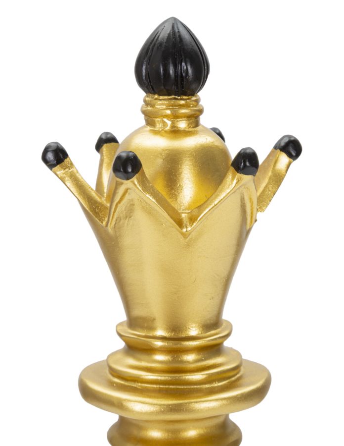 Schachfigur Alfiero Gold Schwarz Dekofigur 38,5 cm