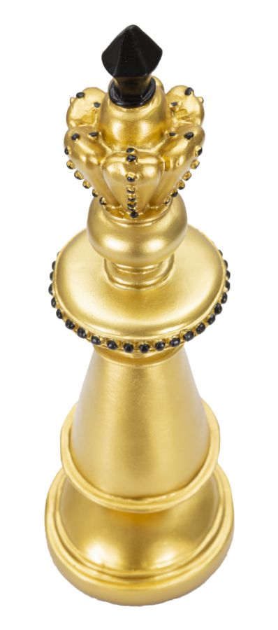 Schachfigur Re Gold Schwarz Dekofigur 32,5 cm