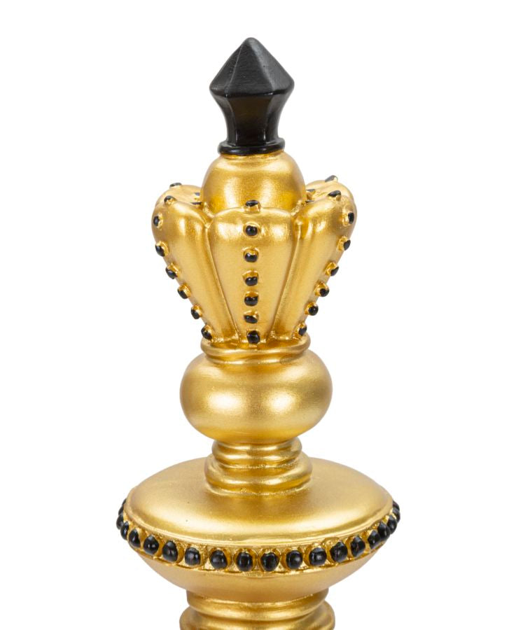 Schachfigur Re Gold Schwarz Dekofigur 32,5 cm