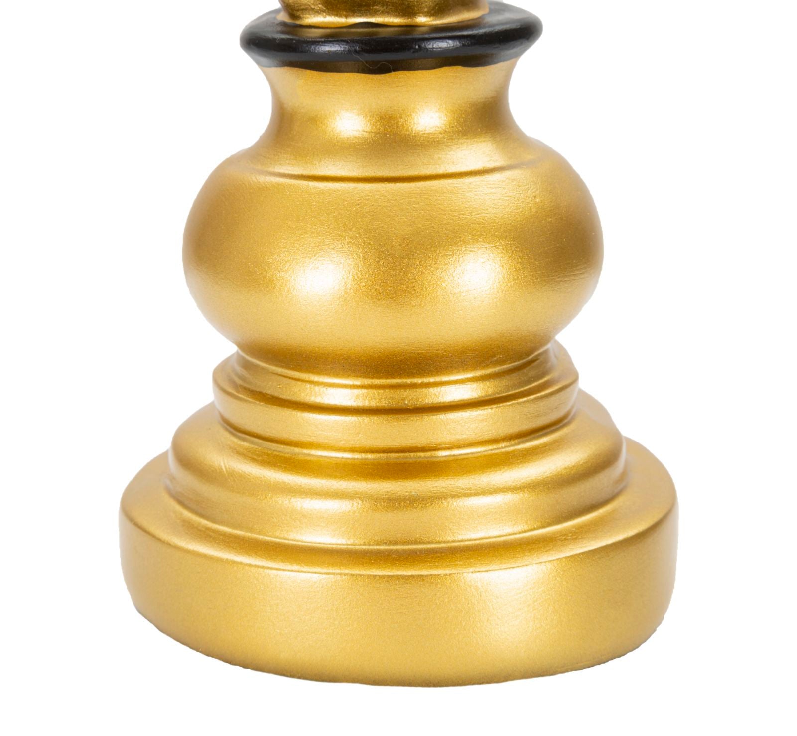 Dekofigur Pferdekopf Gold Schwarz 27cm Schachfigur Design Resin