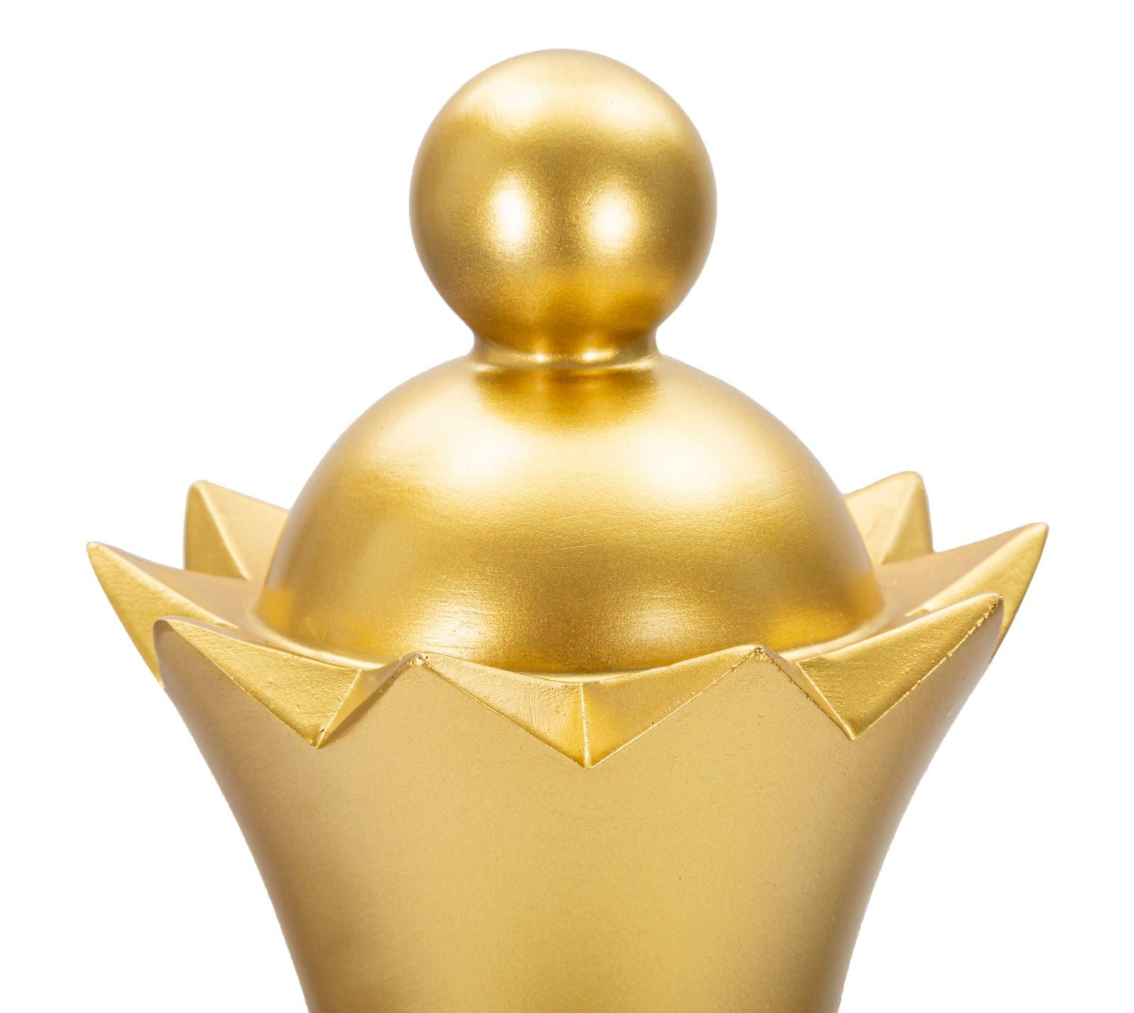 Schachfigur Regina Gold Schwarz 50cm Dekofigur Resin Glam