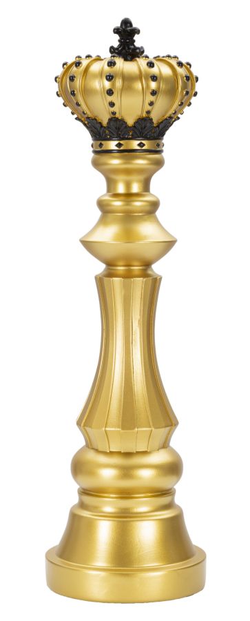 Schachfigur Re Gold Schwarz 50cm Dekofigur Resin König