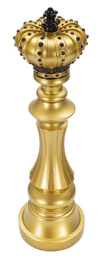 Schachfigur Re Gold Schwarz 50cm Dekofigur Resin König