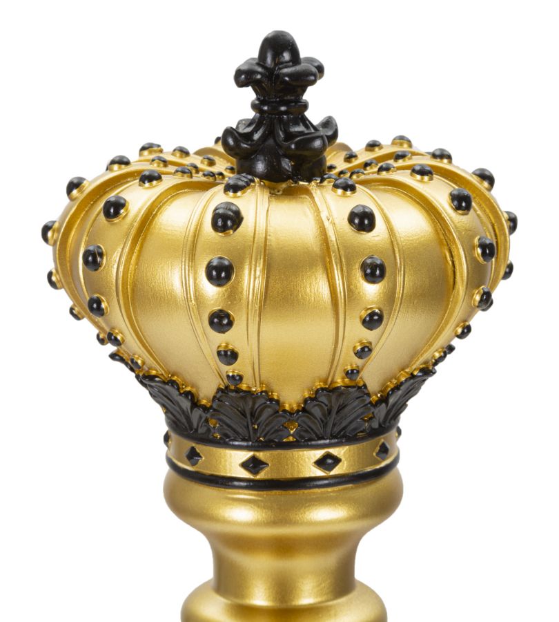 Schachfigur Re Gold Schwarz 50cm Dekofigur Resin König