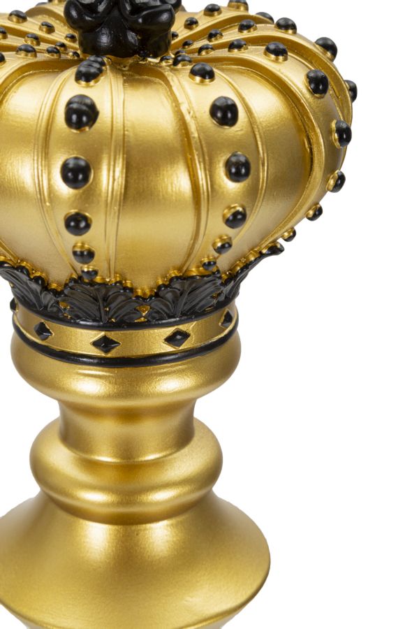 Schachfigur Re Gold Schwarz 50cm Dekofigur Resin König