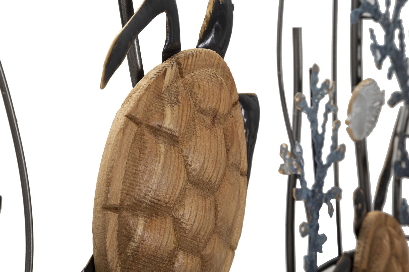 Wanddeko Metall Schildkröten 132 cm – Maritimes Wandpaneel