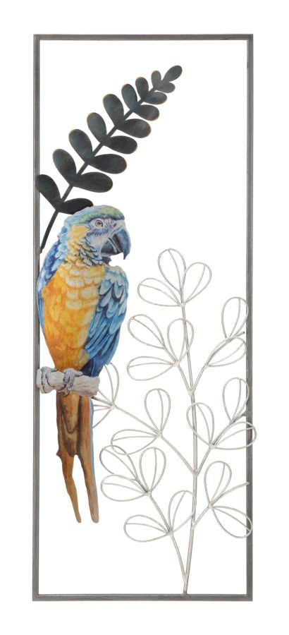 Wanddeko Arvino Papagei Panel Metall 74,3 cm