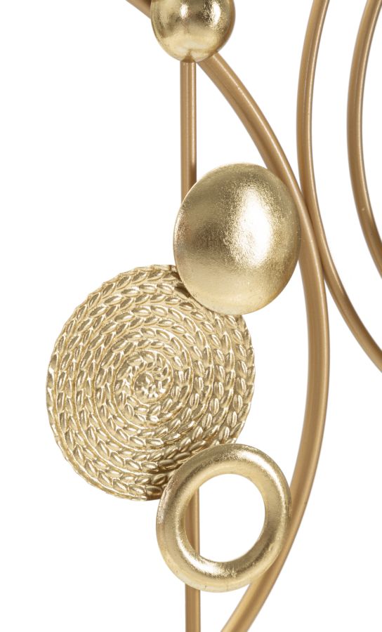 Wandpanel Goldy Glam Metall Skulptur Wanddeko 49x80cm