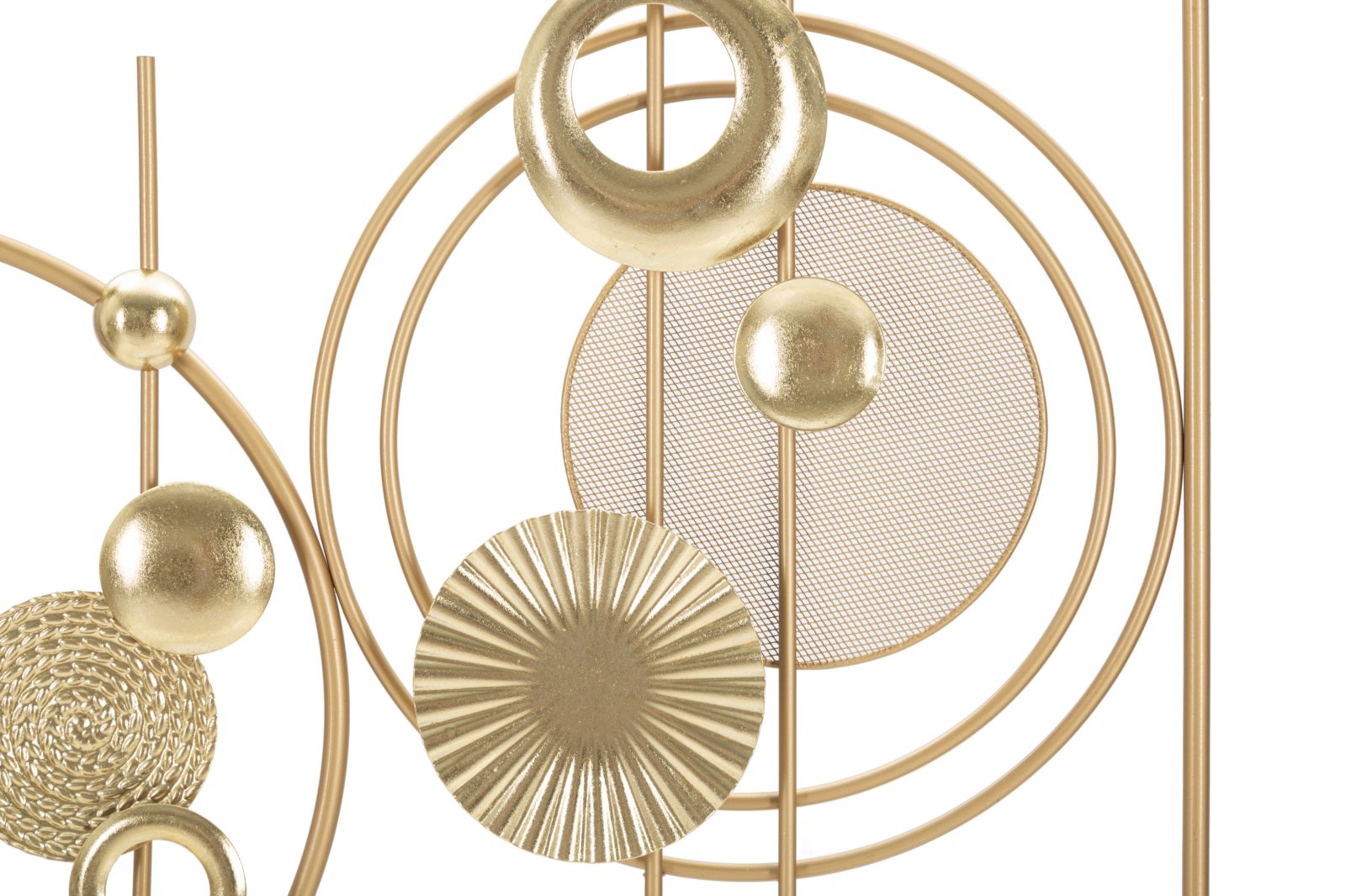 Wandpanel Goldy Glam Metall Skulptur Wanddeko 49x80cm