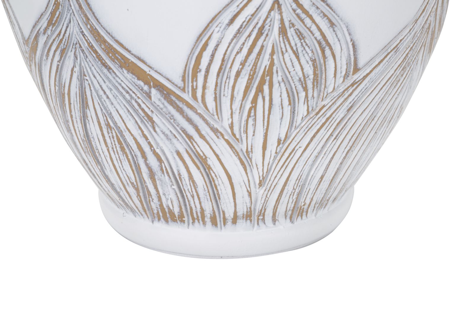 Tischlampe Atene Oval Boho Chic Weiss Beige Resina Stoff