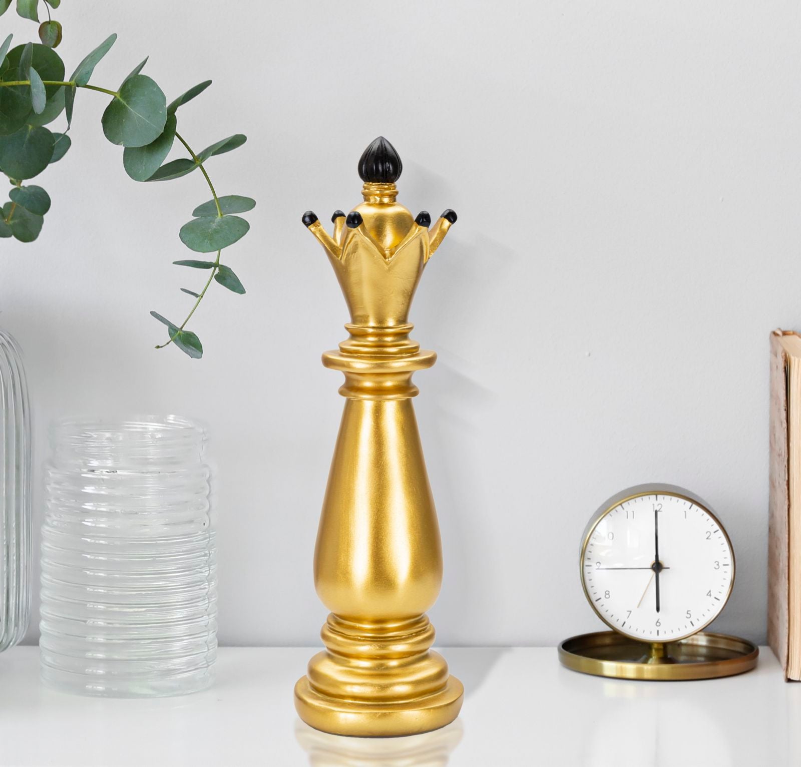 Schachfigur Alfiero Gold Schwarz Dekofigur 38,5 cm