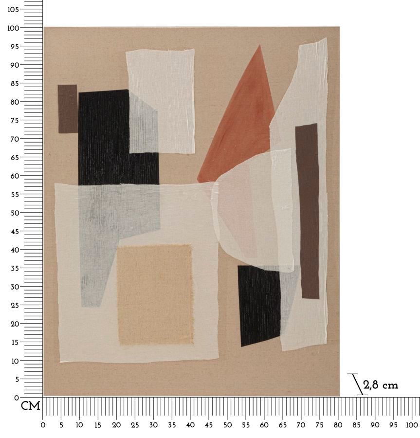 Wandbild Redy Abstrakt Boho Chic 80x100cm Leinwand Collage Design