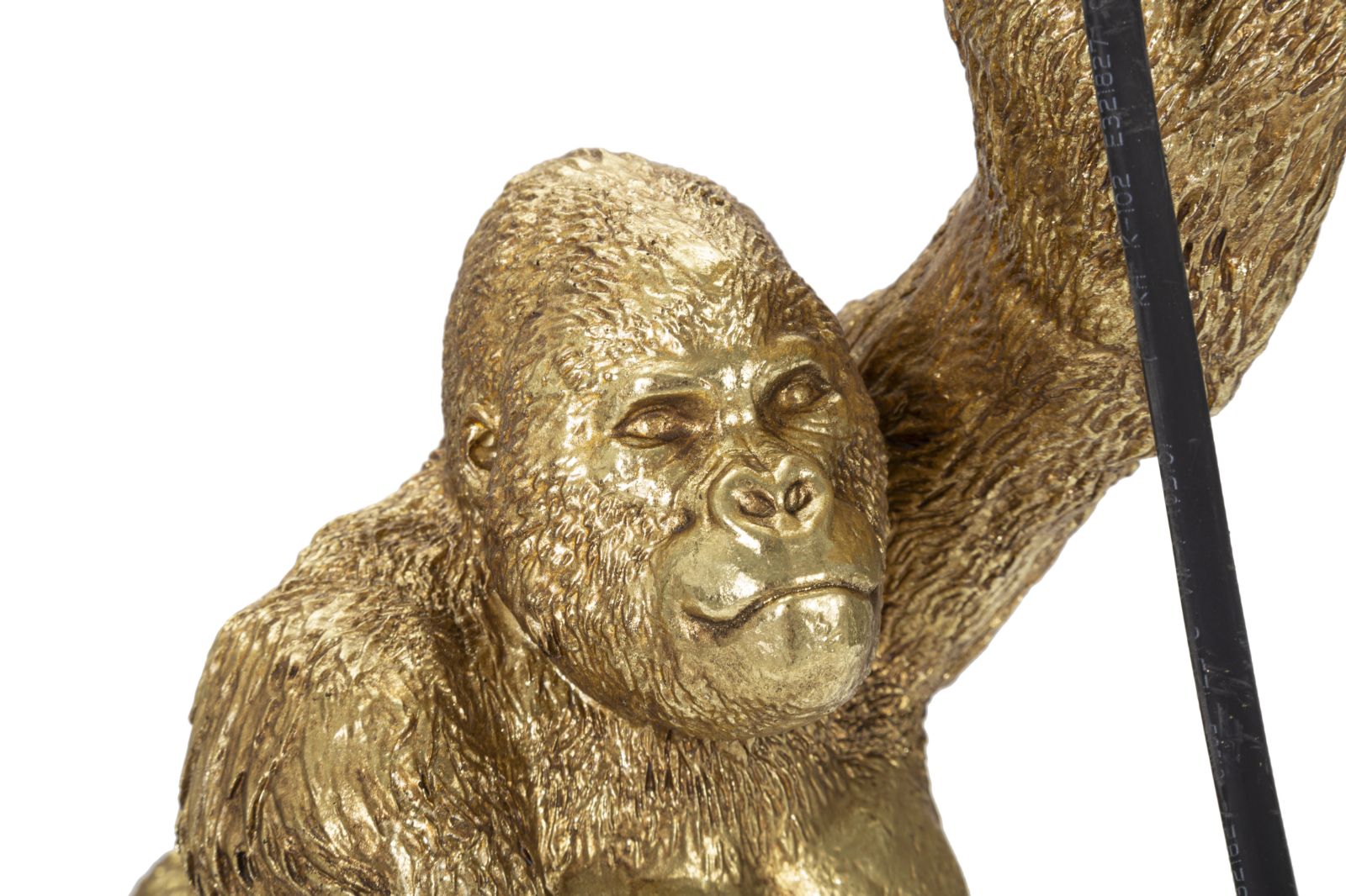 Gorilla Tischlampe Gold 40 cm – Extravagantes Wohnaccessoire