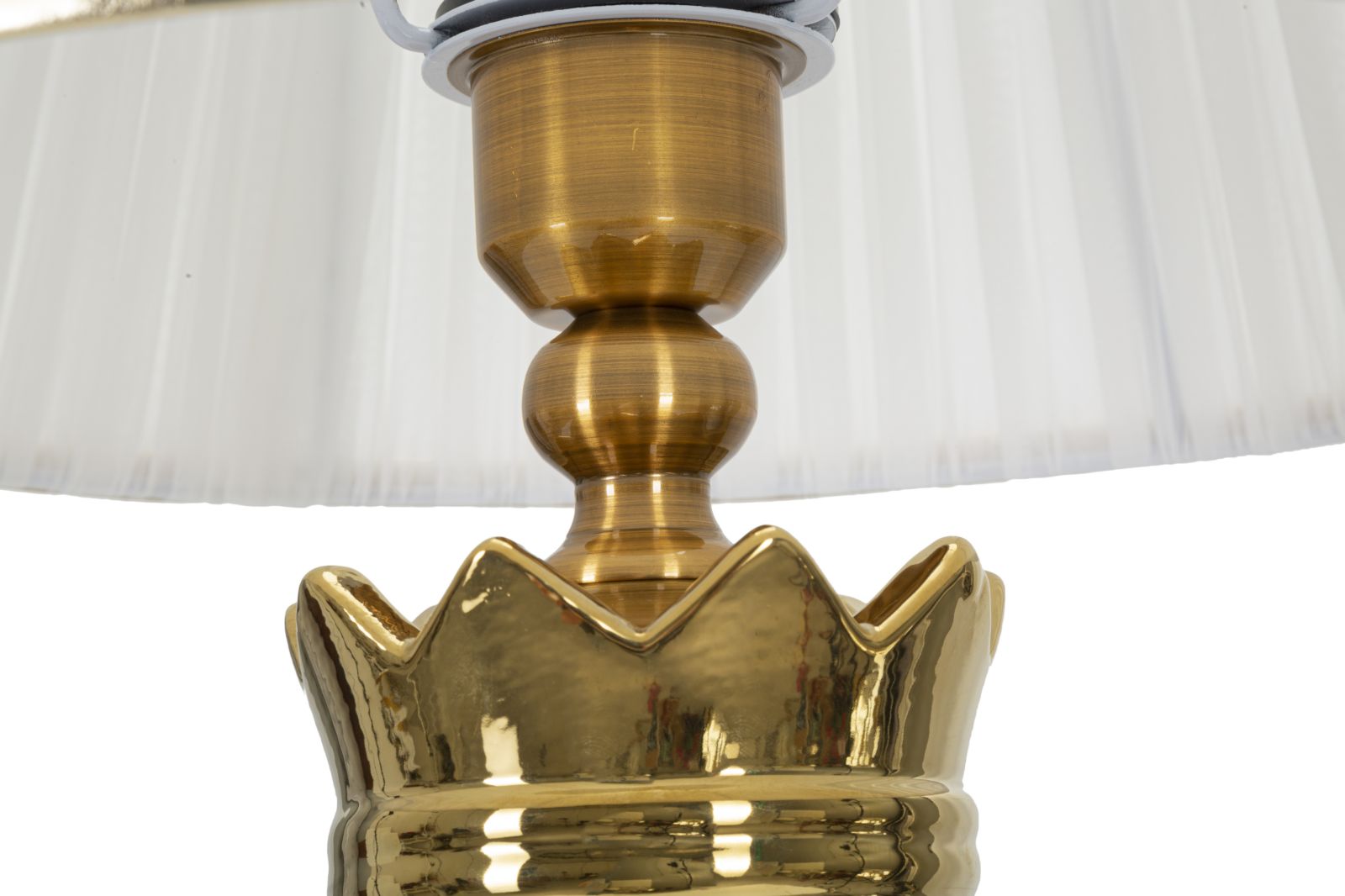 King Schach Tischlampe 58 cm mit Stoffschirm – Glamour Wohnaccessoire