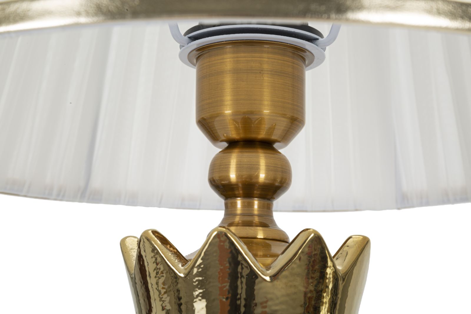 Queen Schach Tischlampe 58 cm mit Stoffschirm – Glamour Wohnaccessoire