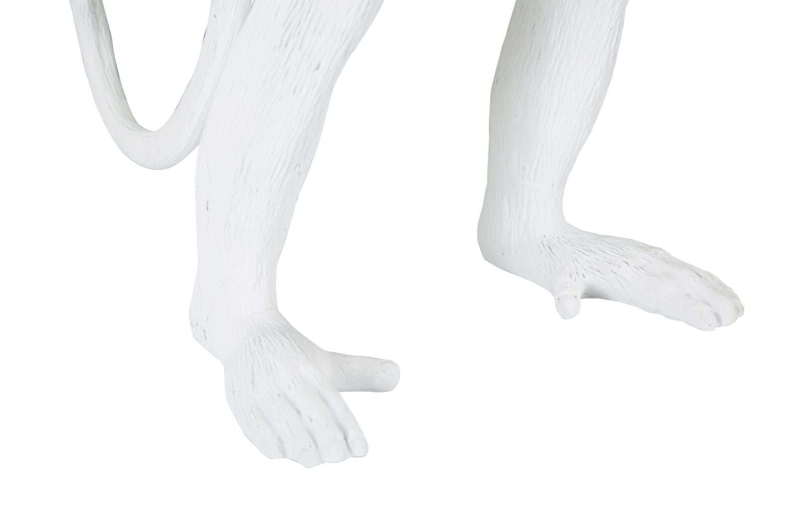 Tischlampe Monkey Weiß Resin 55 cm Affenfigur Lampe
