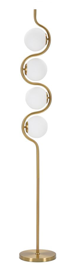 Glamy Stehlampe 4-flammig 165 cm – Elegante Designlampe in Gold mit Glas-Kugeln
