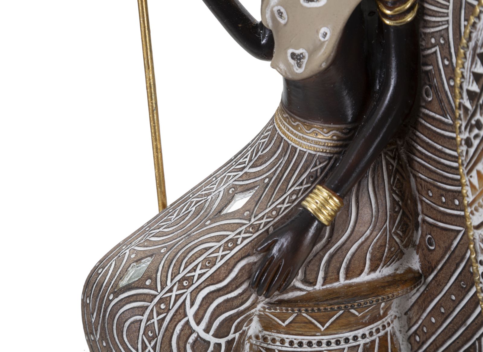 Masai Figuren Familie 38 cm aus Harz – Moderne Dekoration