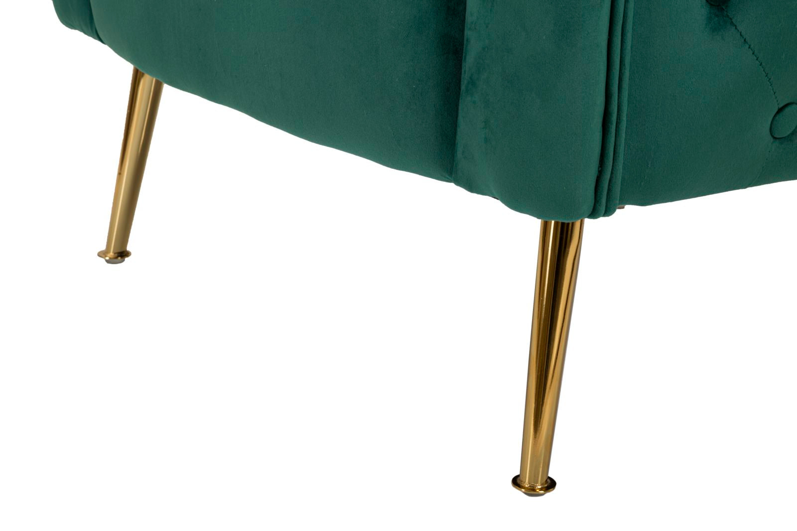 Samt Sessel Verde Eleganza 76 cm mit Goldfüßen
