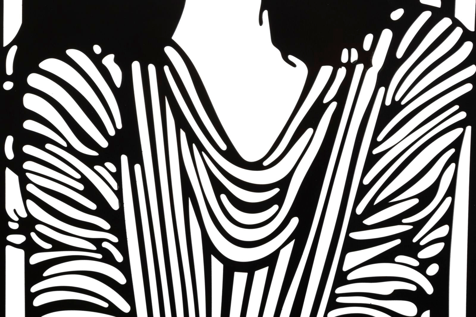 Wandpanel Lina Urban Muse Frauenfigur Metall Schwarz 60x40 cm