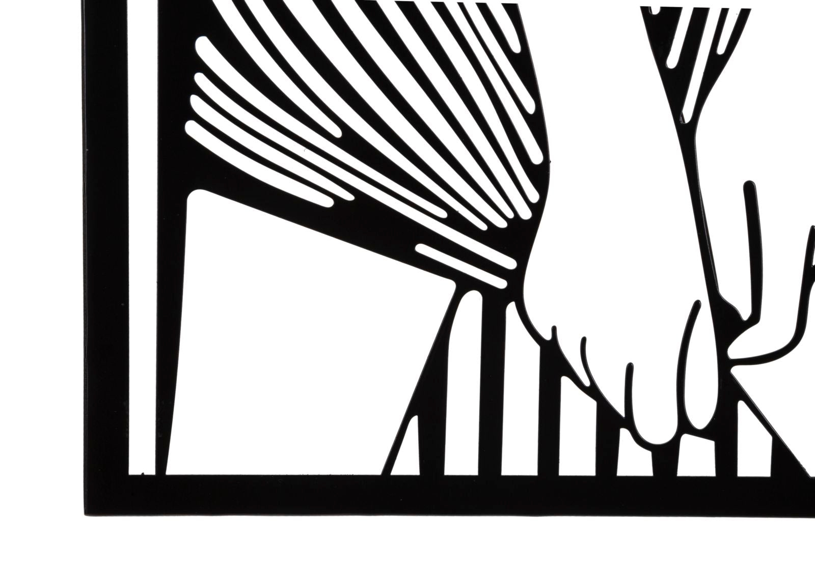 Wandpanel Lina Urban Muse Frauenfigur Metall Schwarz 60x40 cm