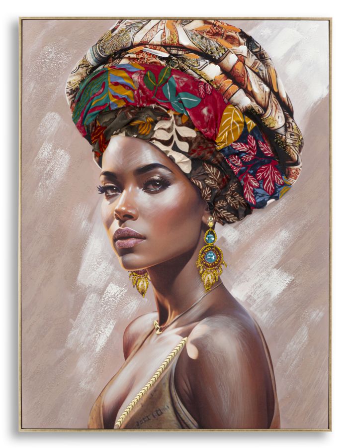 Alexandra Grace Wandbild Porträt auf Leinwand mit Holzrahmen 92x122 cm