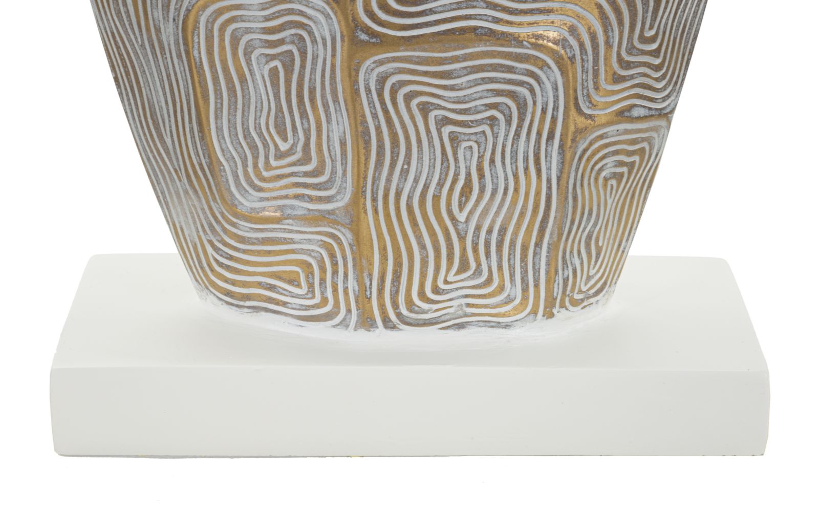 Eclips Tower Tischlampe Gold 90 cm mit Stoffschirm – Glamour Wohnaccessoire