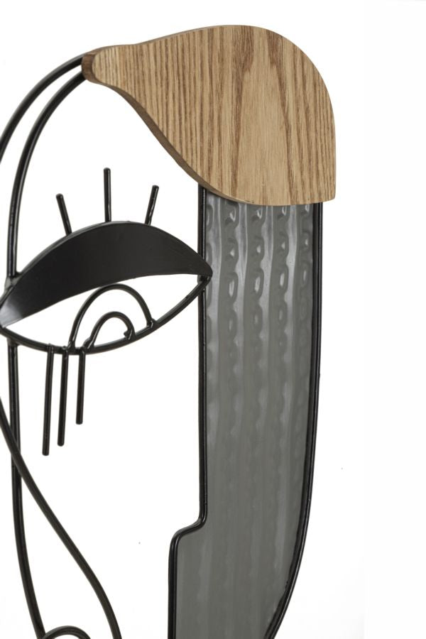 Skulptur Picassy 49 cm aus Metall und MDF – Moderne Dekoration