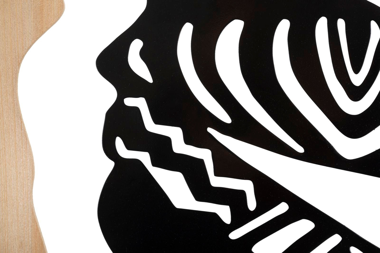 Wandpanel Nayela Tribal Frau mit Kopftuch Metall Holzoptik 80x53 cm