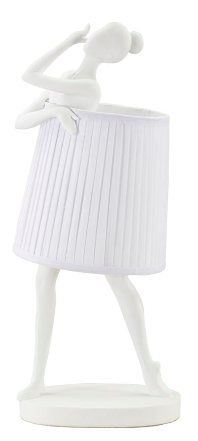 Ballett Tischlampe Gold 62,5 cm mit Stoffschirm – Glamour Wohnaccessoire