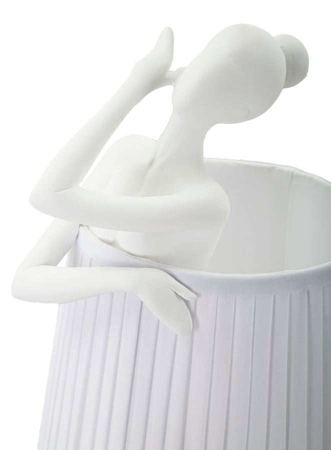 Ballett Tischlampe Gold 62,5 cm mit Stoffschirm – Glamour Wohnaccessoire