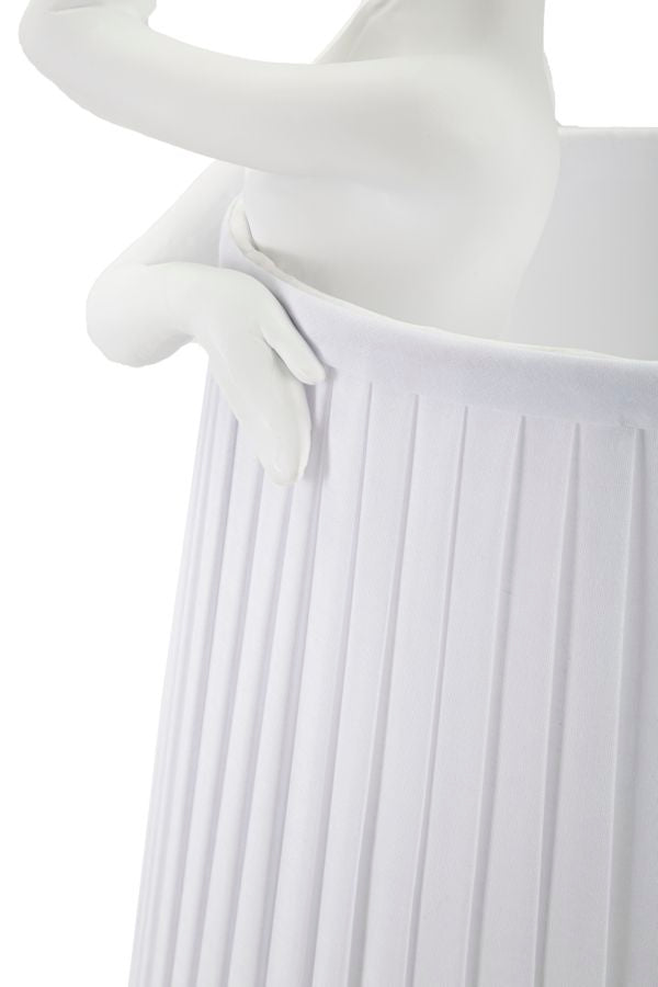 Ballett Tischlampe Gold 62,5 cm mit Stoffschirm – Glamour Wohnaccessoire