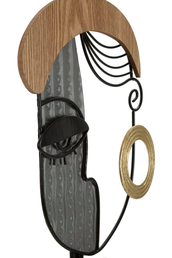 Picassy Stehlampe Ø 38 x 162 cm aus Eisen, MDF & Stoff – Modernes Lichtobjekt