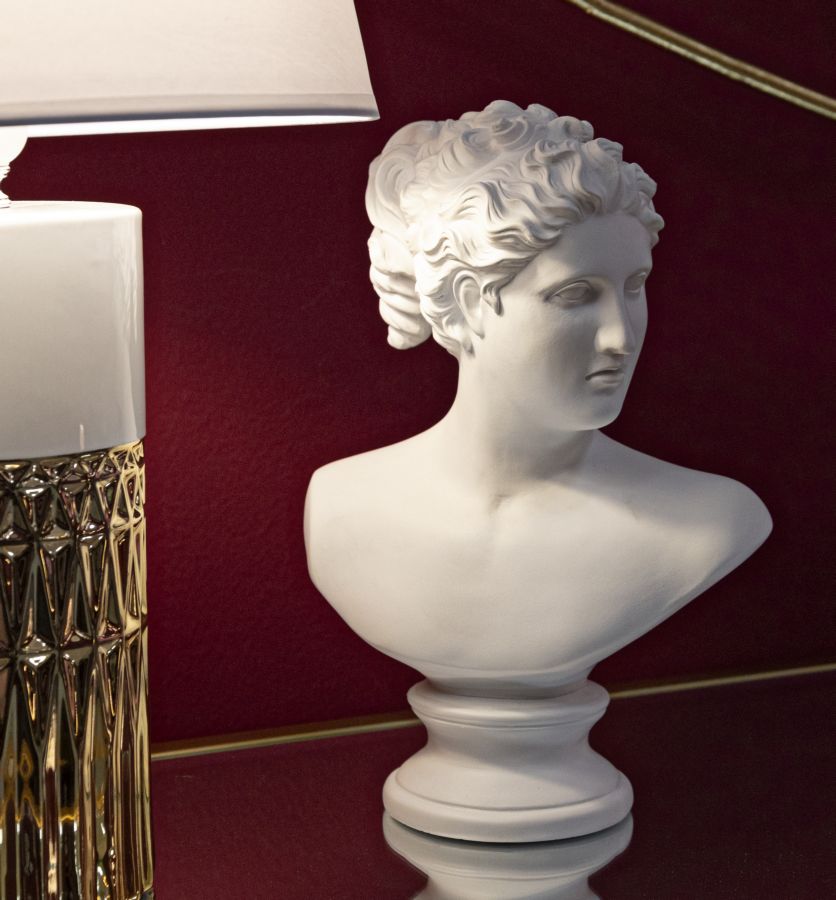 Büste Venus Weiß Skulptur 34cm Klassisch Resin Dekofigur