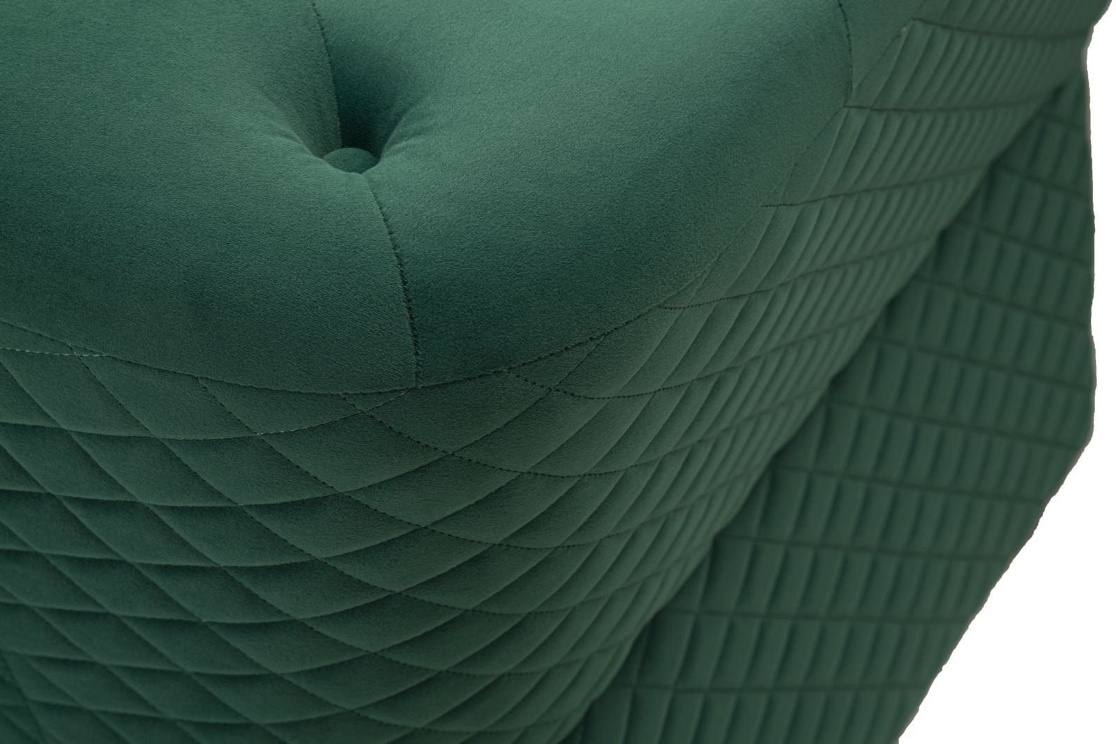 Samt Sofa Aurelia Verde 162 cm mit Kissen und Goldgestell