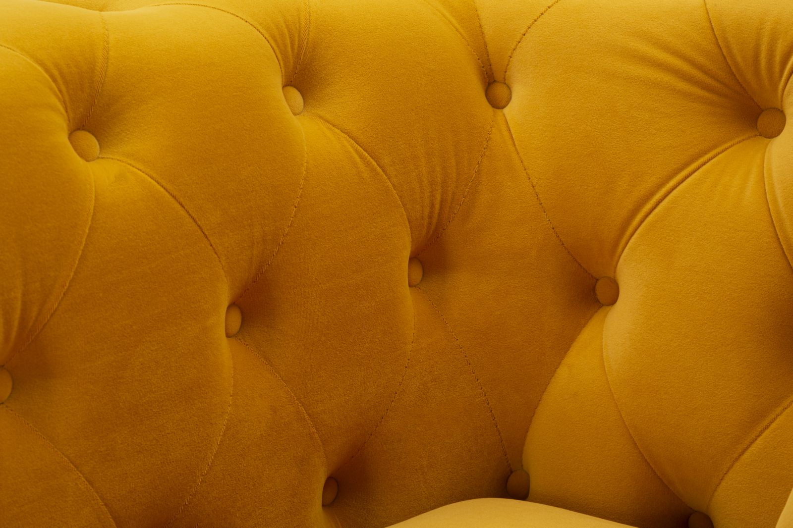 Sessel Emy Senape 104 cm Samt mit Goldgestell und Kissen