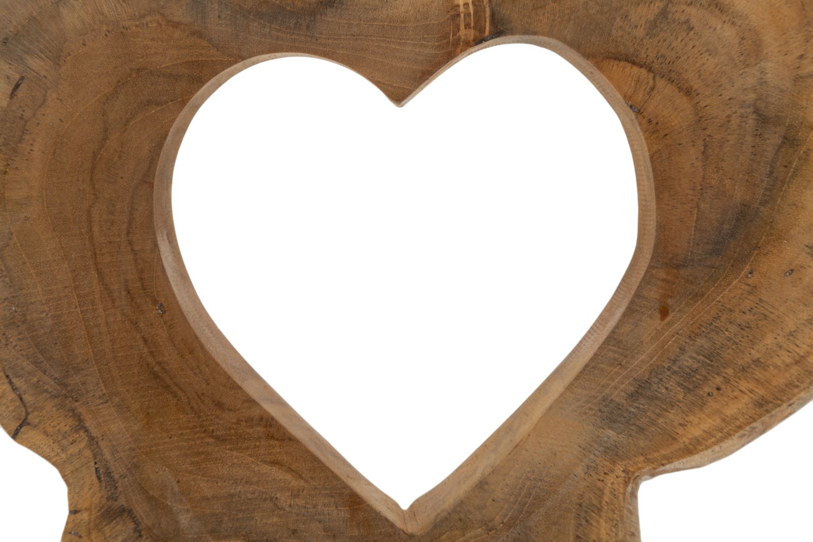 Dekoobjekt Teakherz Hasi – Holzskulptur Unikat aus Naturholz 28x38cm